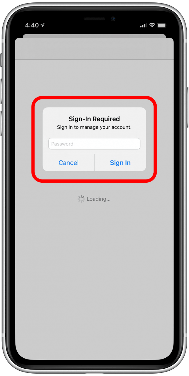 Sign in as requested