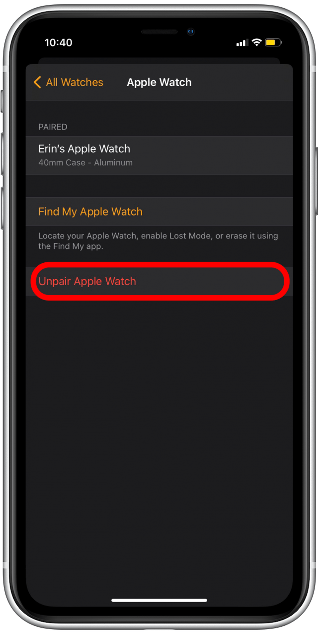 iphone watch find my phone
