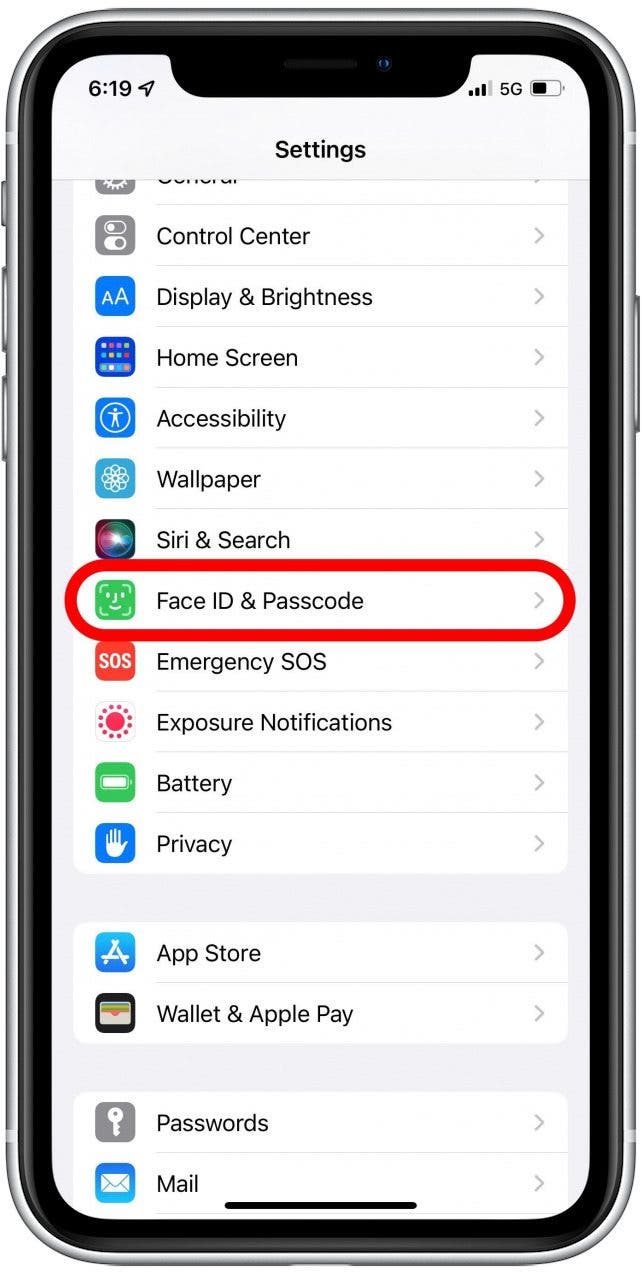 how.to turn on face id for downloading apps.on.iphone