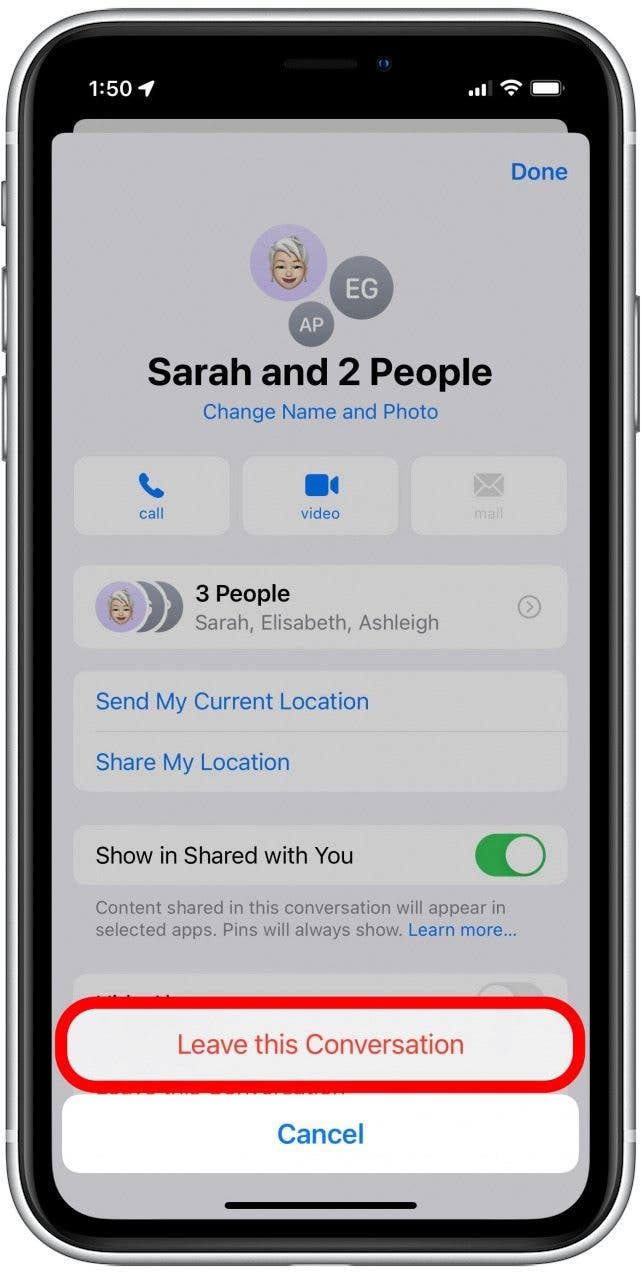 How To Leave A Group Text On Iphone Ios 15 Update