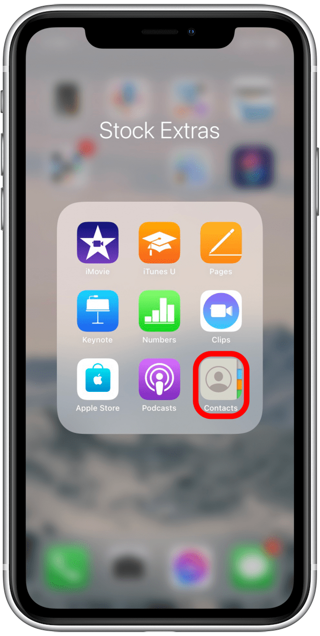 Open the Contacts app