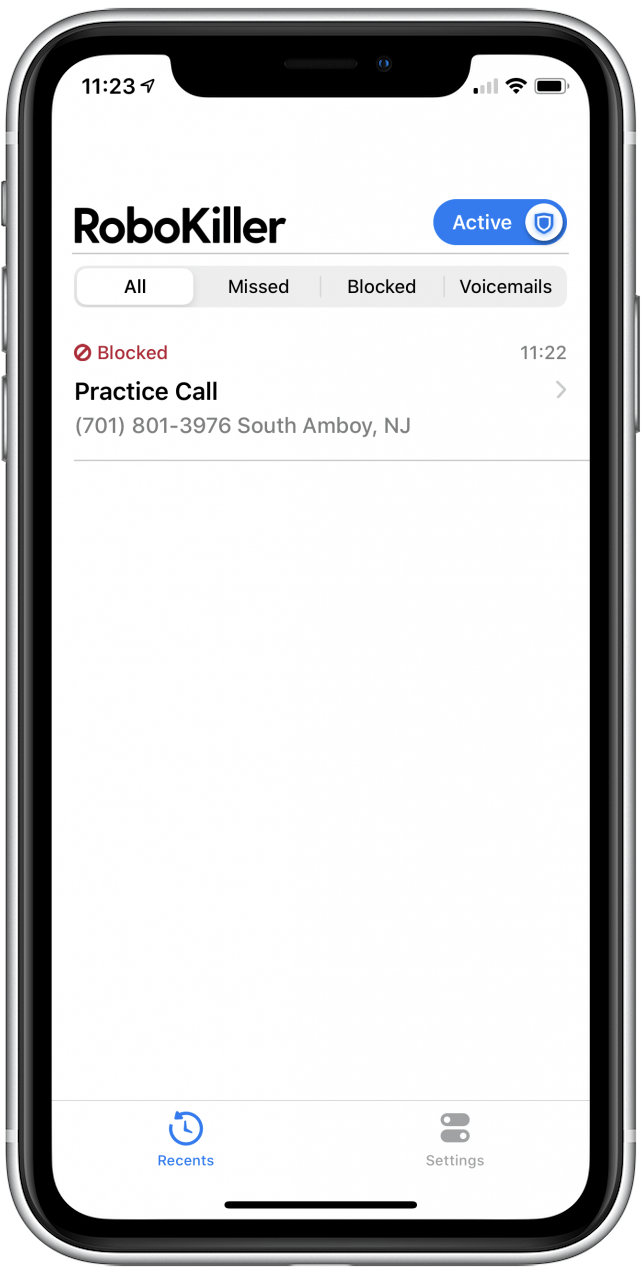 Use third party app robokiller to block unknown calls