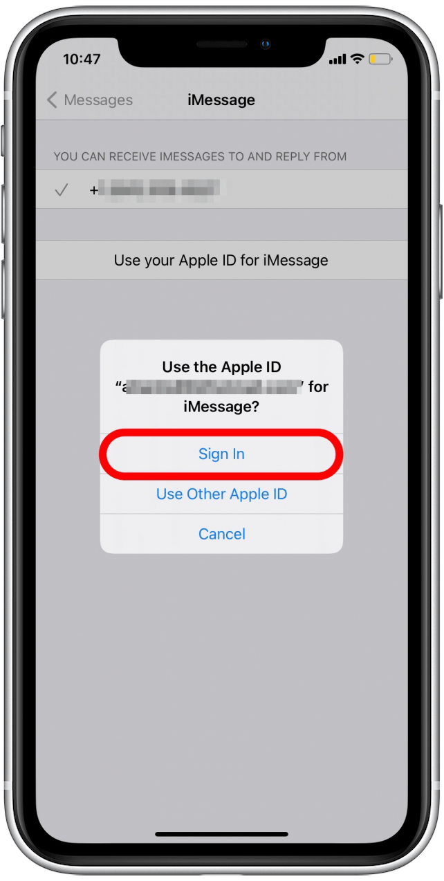 Sign in to add your apple account back in