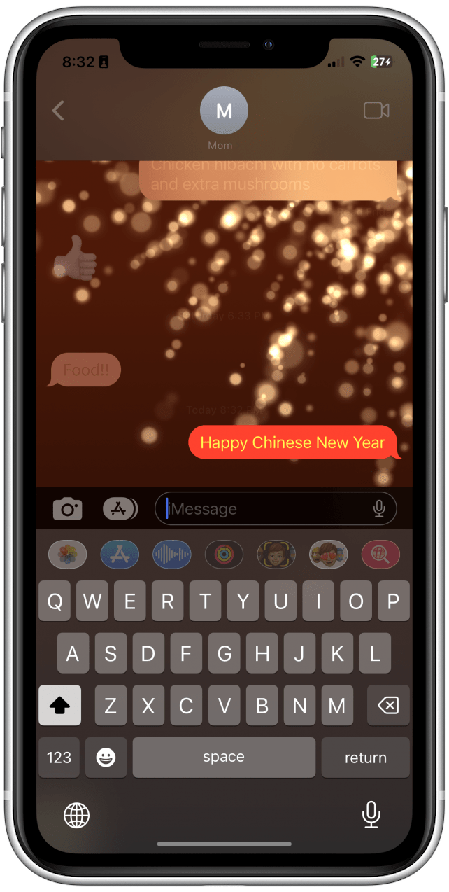 ‘Happy Chinese New Year’ – red explosion