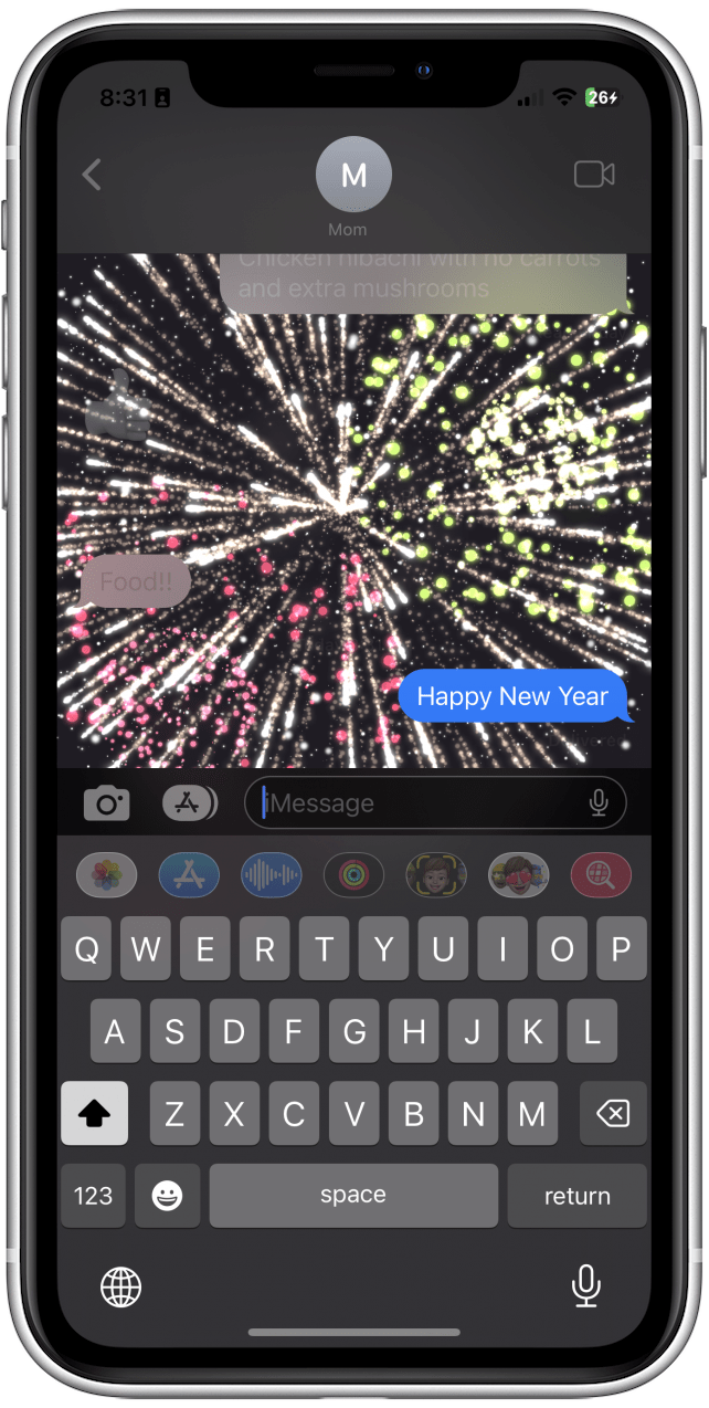 ‘Happy New Year’ – fireworks
