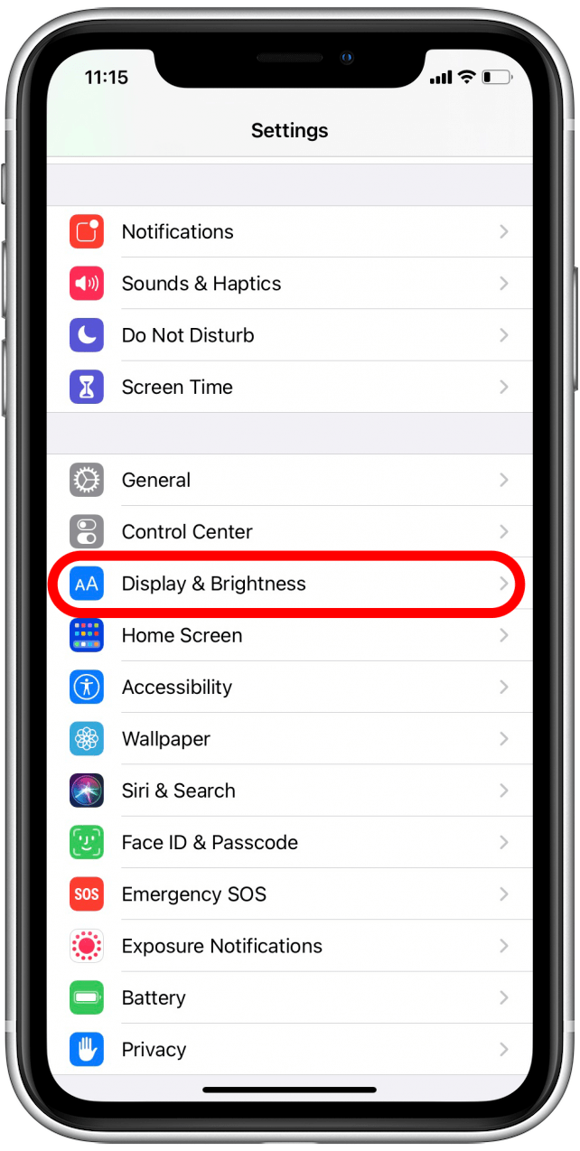 Display & Brightness