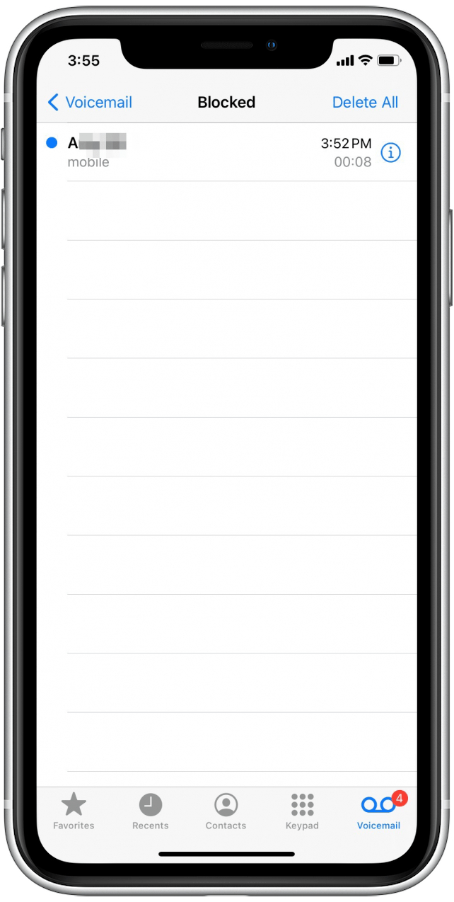 how to view blocked voicemails on iphone
