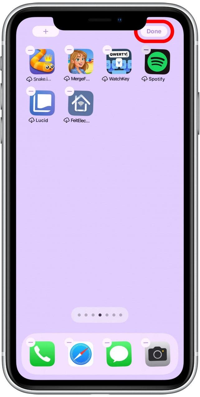 Tap Done - iphone bottom bar