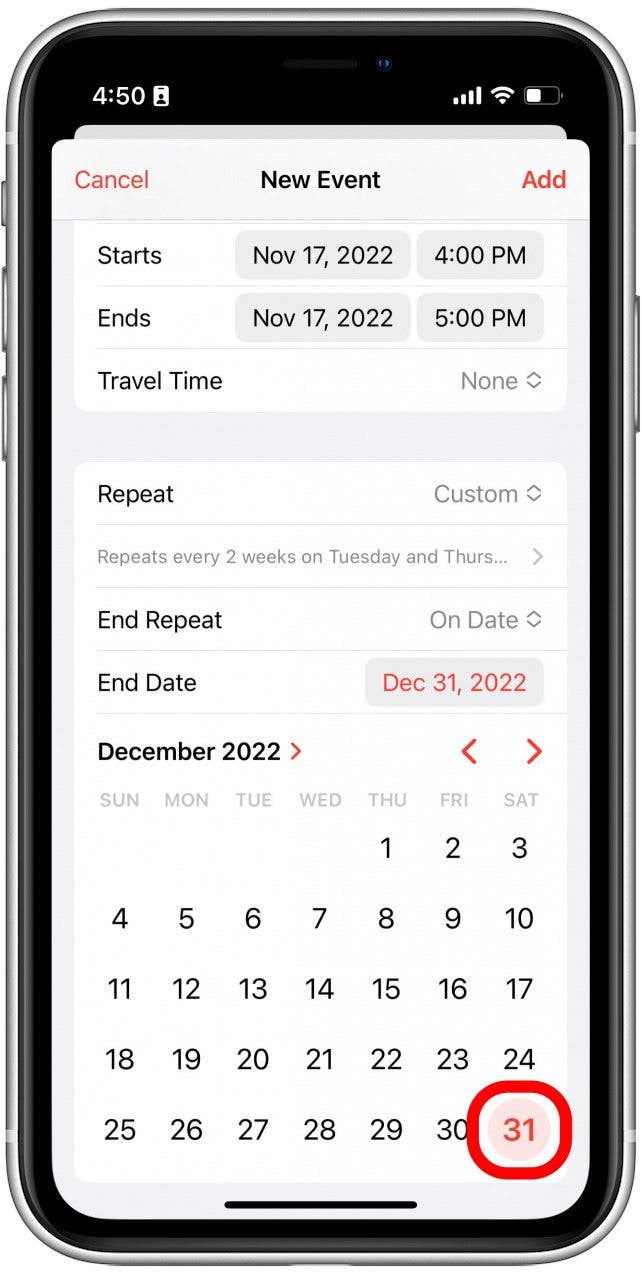 how to add photo to iphone calendar event