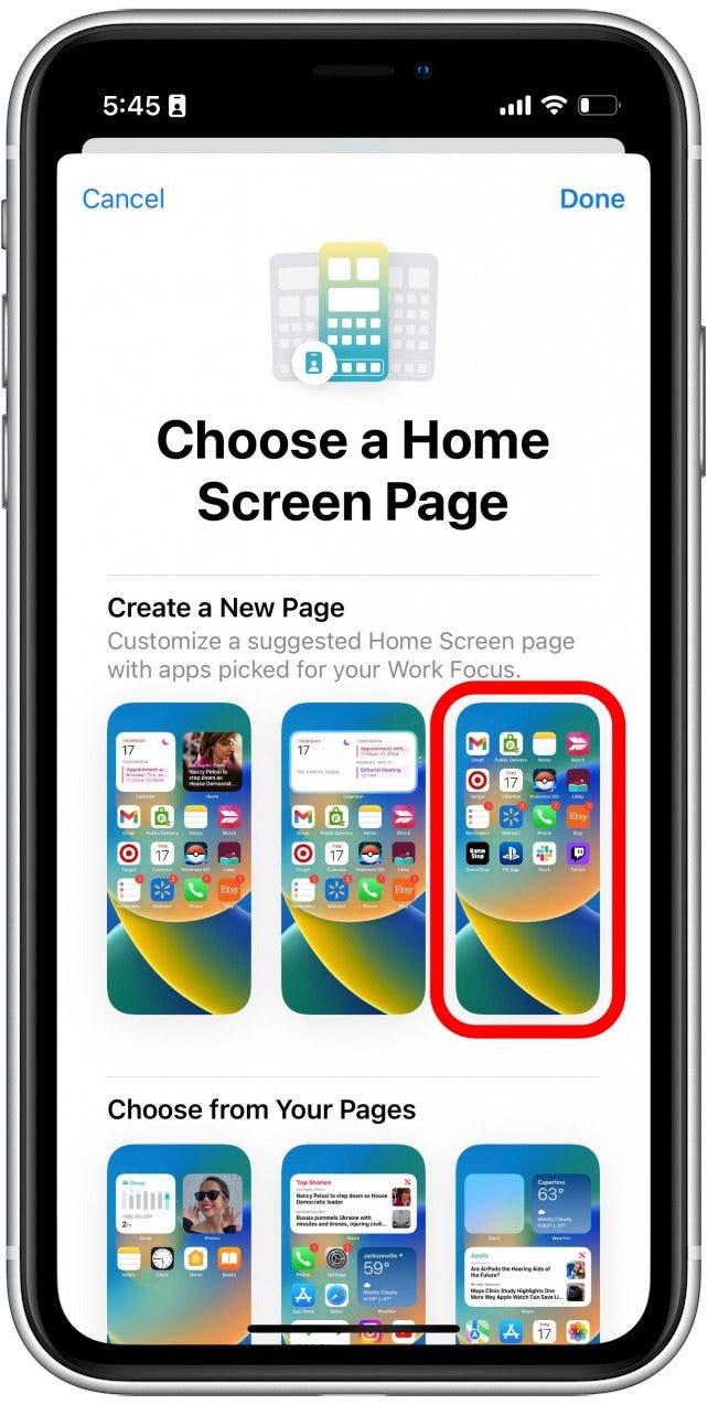 How to Customize Focus Home Screen Pages on iPhone