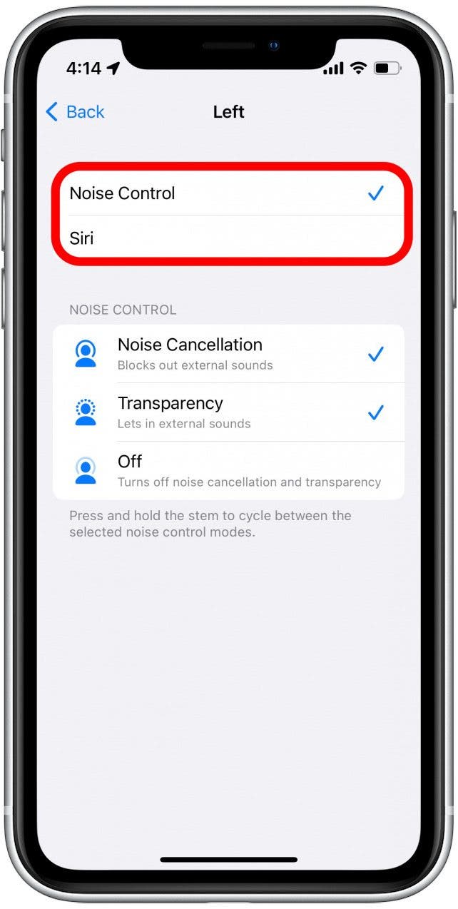 Your AirPods Pro menu will give the option to change the press and hold function. You can choose to use the press and hold controls for noise control modes, or leave one for noise control and use the other for Siri commands.
