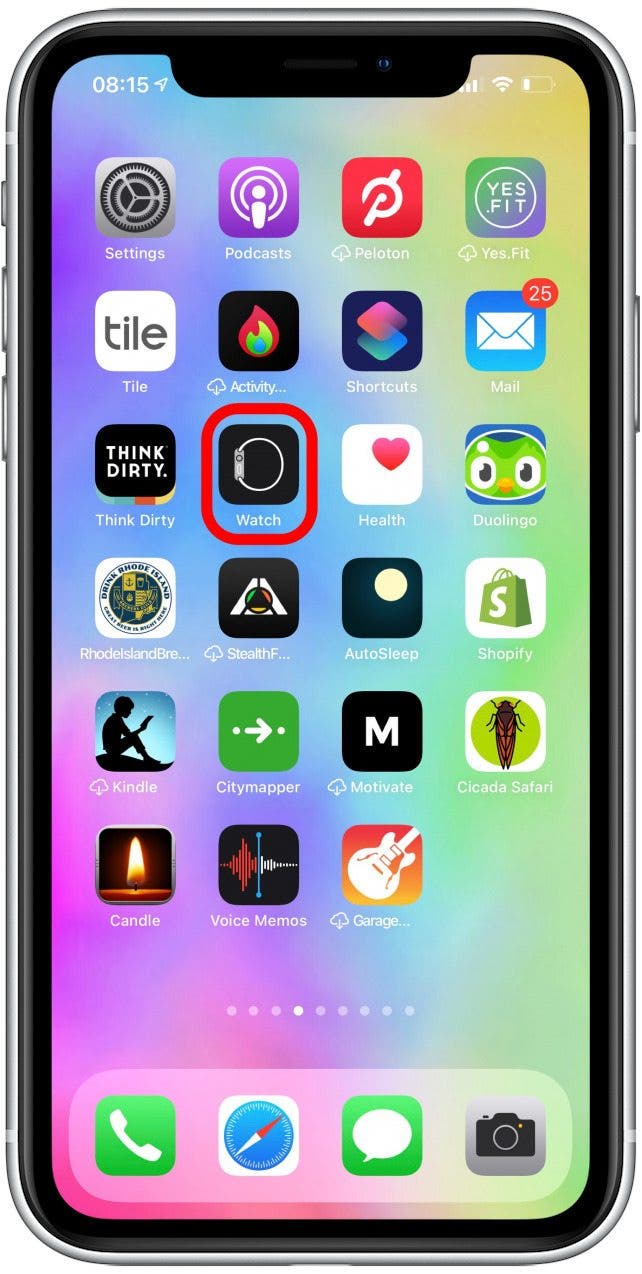 Once it is downloaded, open the Watch app.