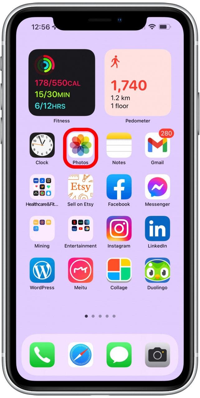 Open Photos - iphone home screen background	