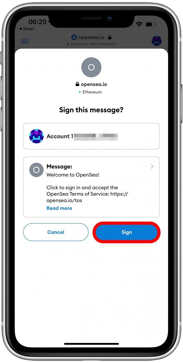If you agree, tap Sign.