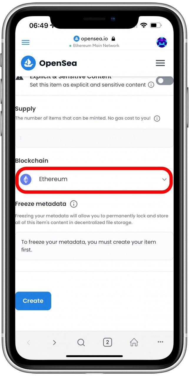Under Blockchain, Ethereum is the default option.