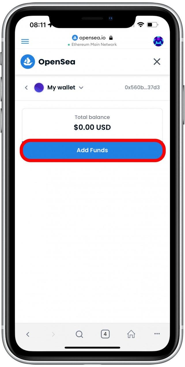 Tap Add Funds.
