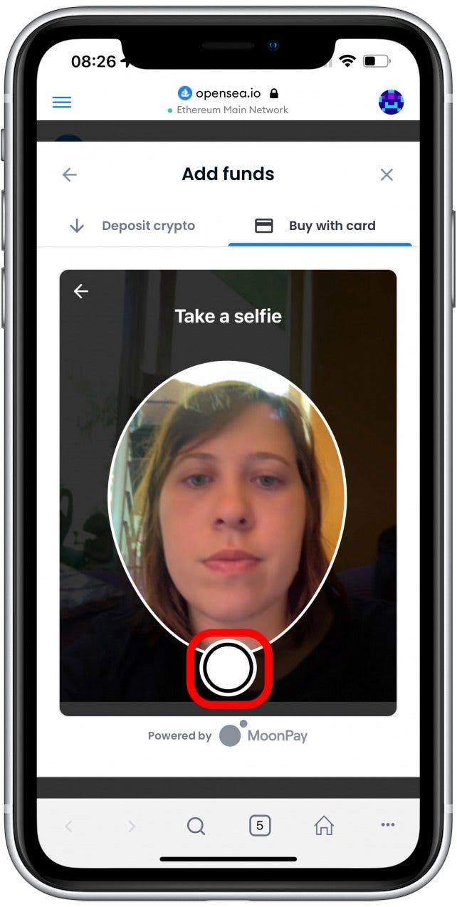 Tap the Shutter button. 