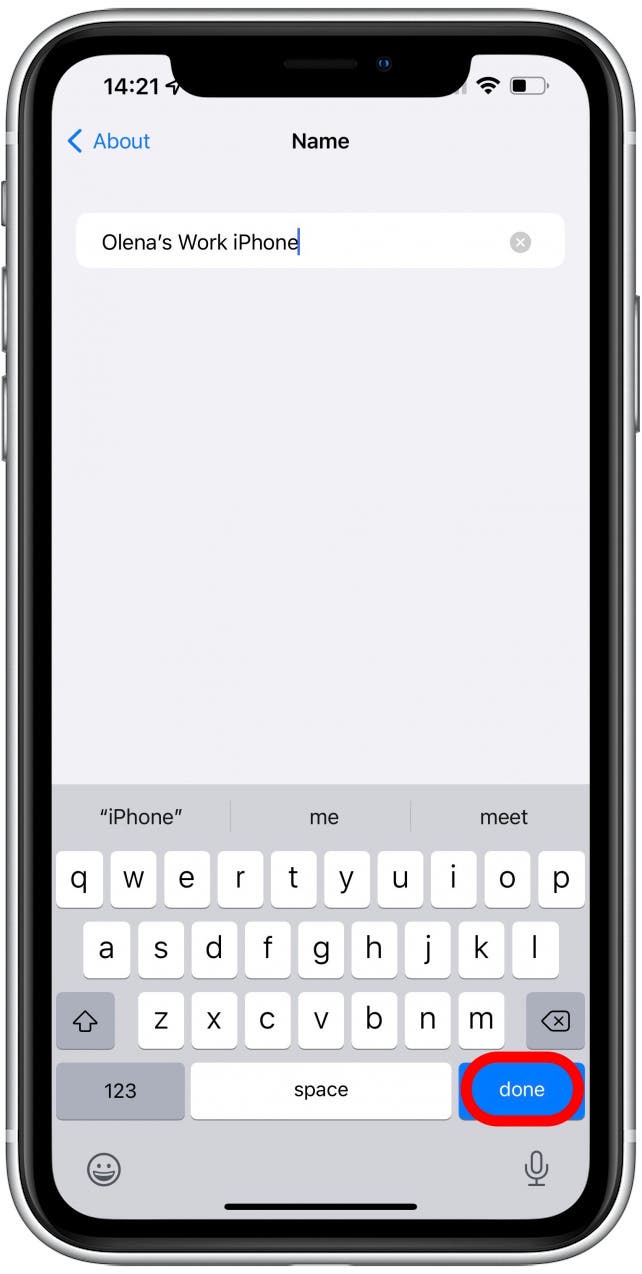 Нажмите Готово, чтобы изменить его.