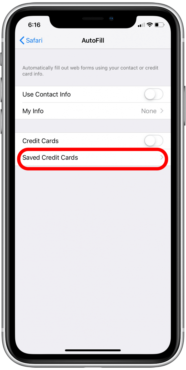 How to Update Autofill Credit Card Information on an iPhone