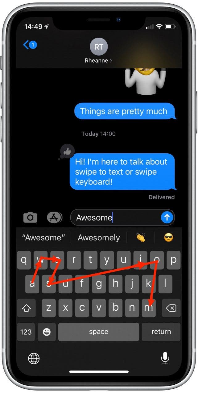 How to Swipe Text on the iPhone with iOS 13