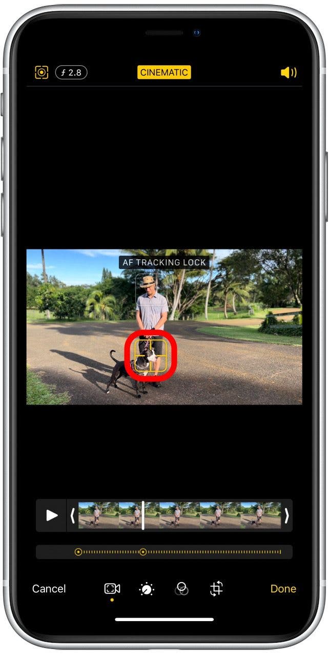 Double-tap the subject to have it be tracked.