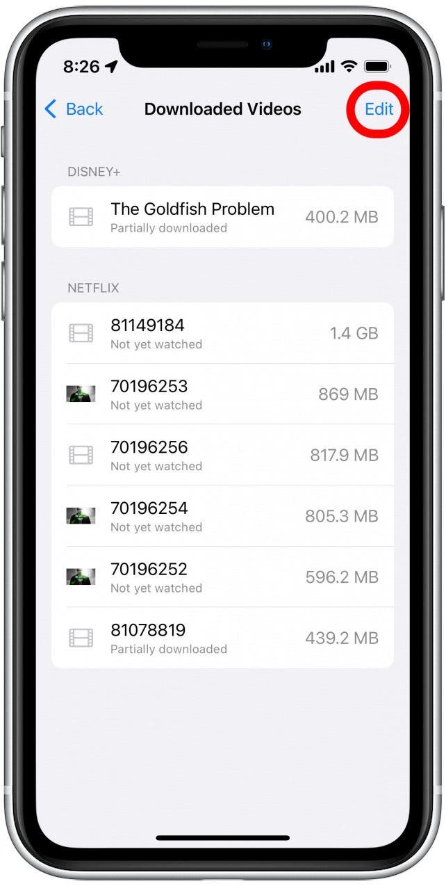 Now you’ll see a list of videos you’ve downloaded.