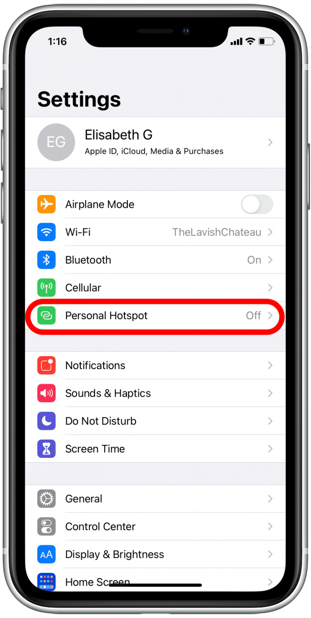 Personal Hotspot