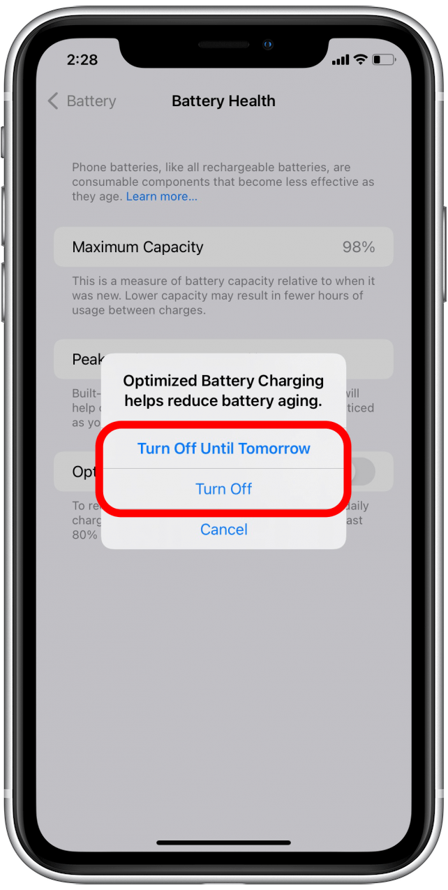 How to Turn off Optimized Battery Charging  