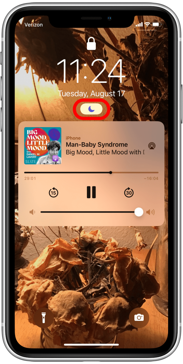 Focus mode Lock Screen