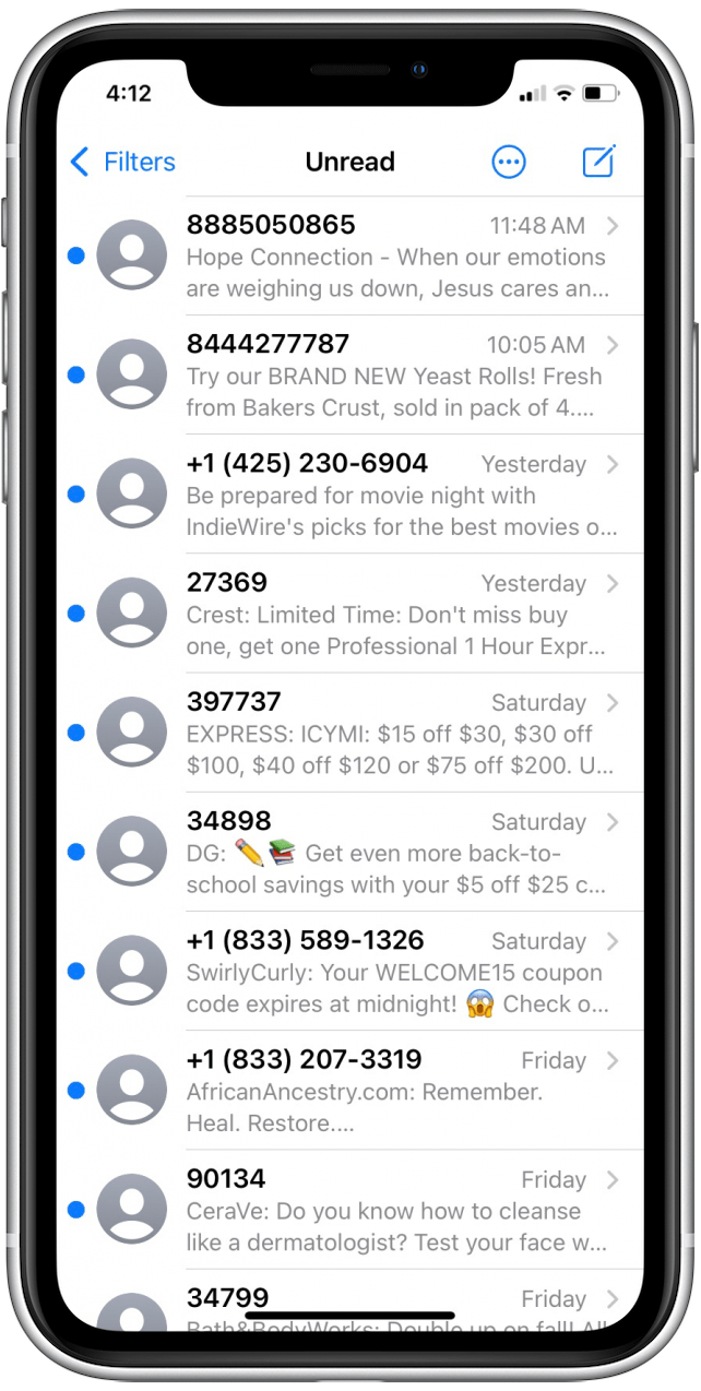 Apple watch shows unread text shop
