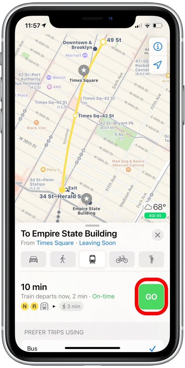 Apple Maps Public Transport How To Get Public Transit Directions In Apple Maps On The Iphone