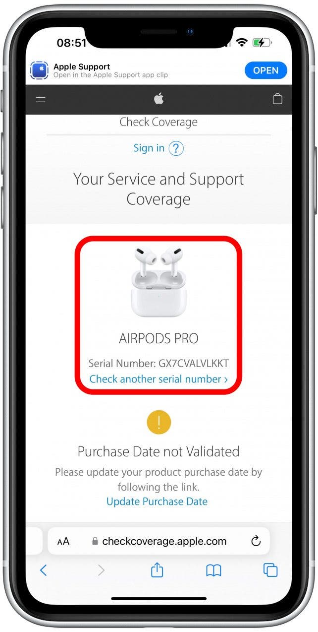 As you can see, my real Apple AirPods Pro show up.