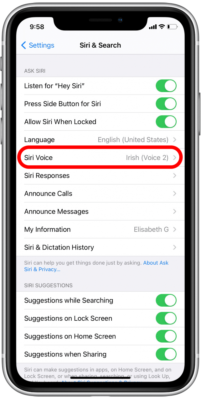 change siri voice apple watch