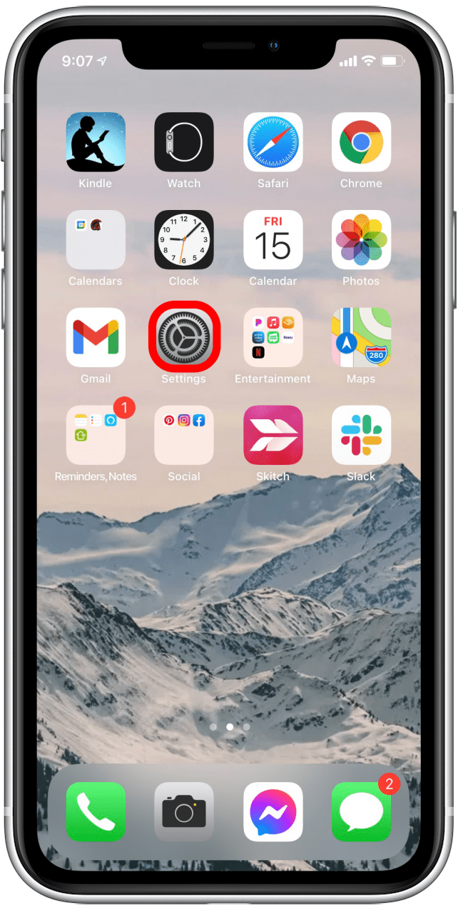 Open the Settings app