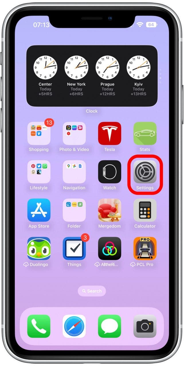 Tap and hold your Lock screen until you see the Customize and Focus buttons.