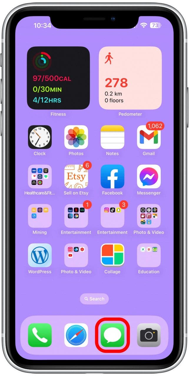 Open the Messages app.