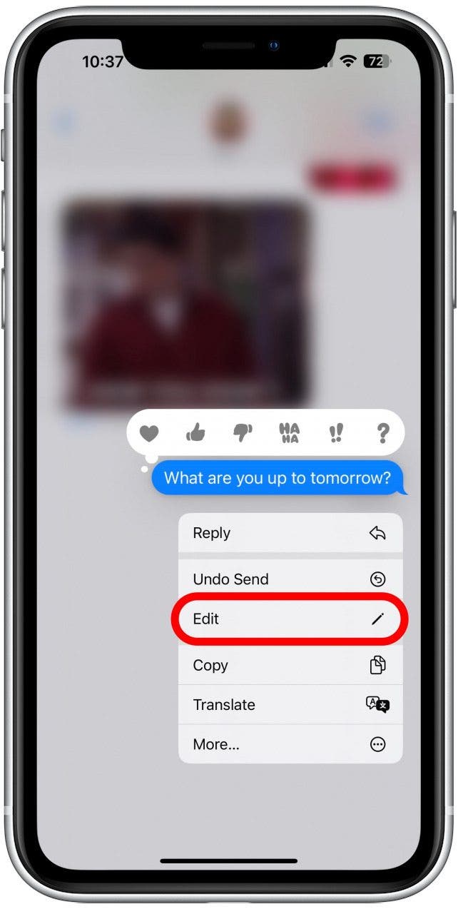 How to edit text messages on iphone after sending