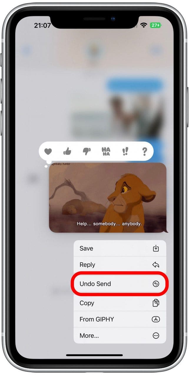 Tap Undo Send.