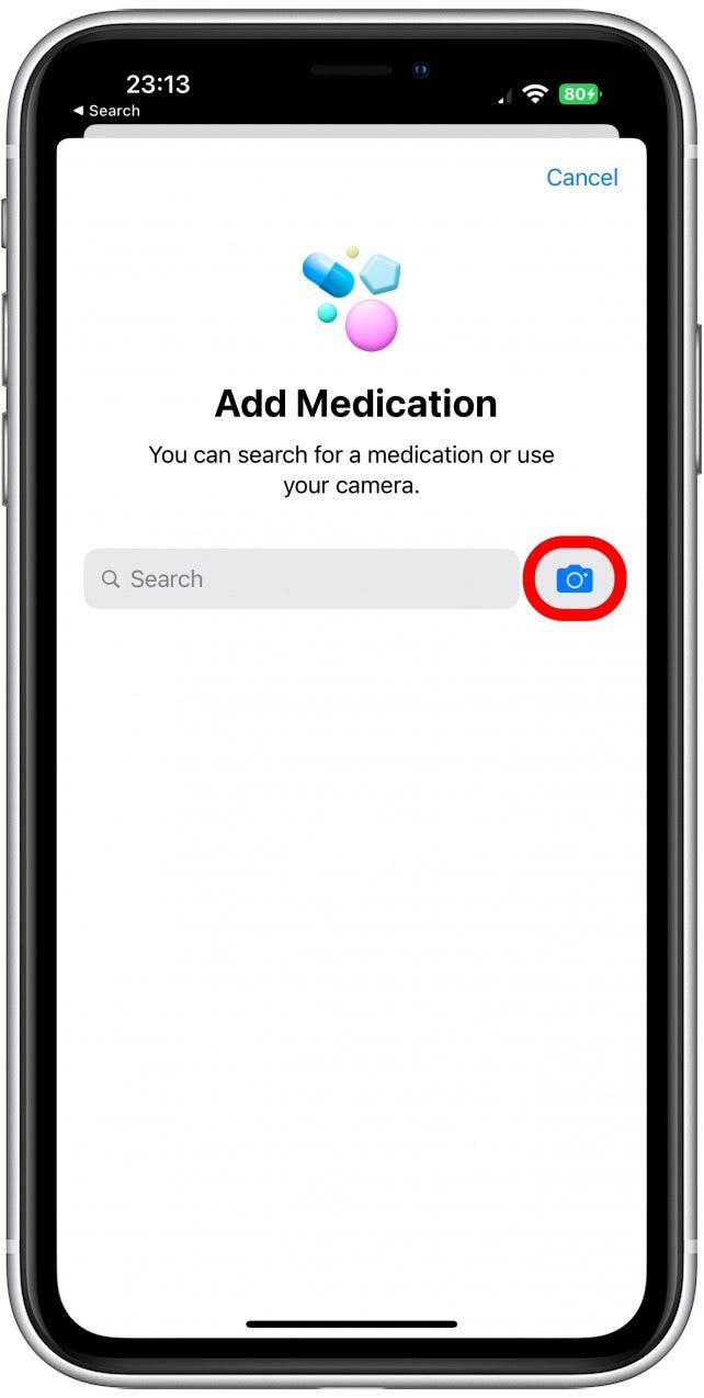 Tap the camera icon.