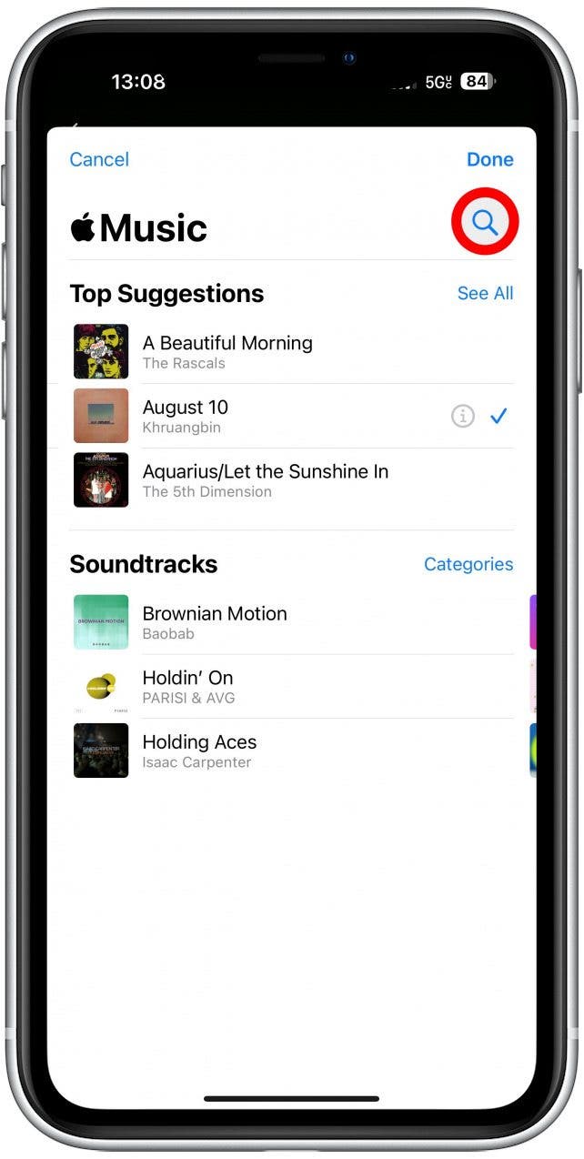 You'll be able to change to a different song by selecting something in your Music Library