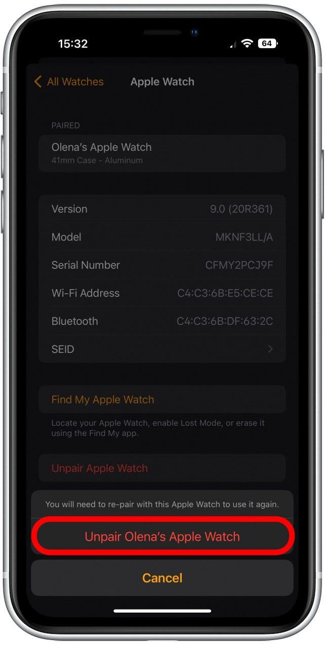 How to pair sales iwatch to new iphone