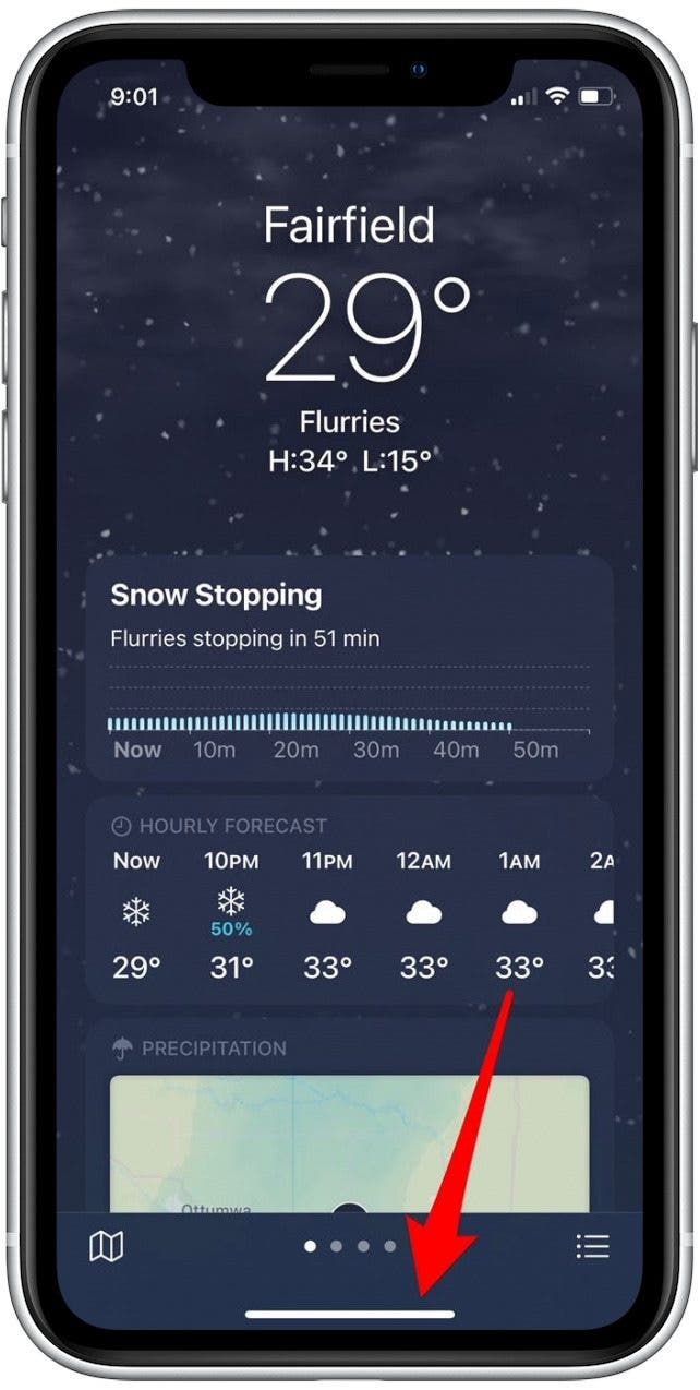 Find Home bar iPhone