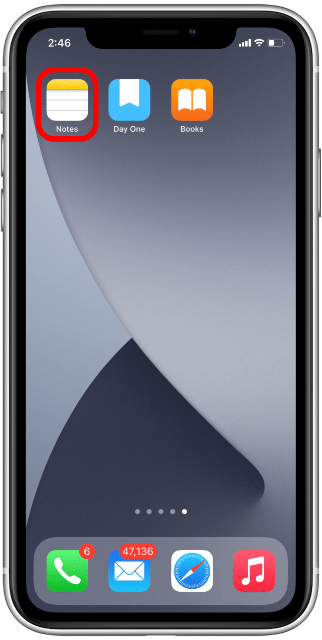 Open Notes app