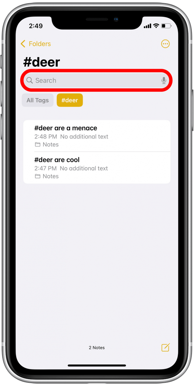 Search tags