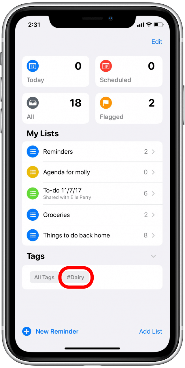 Tap tag