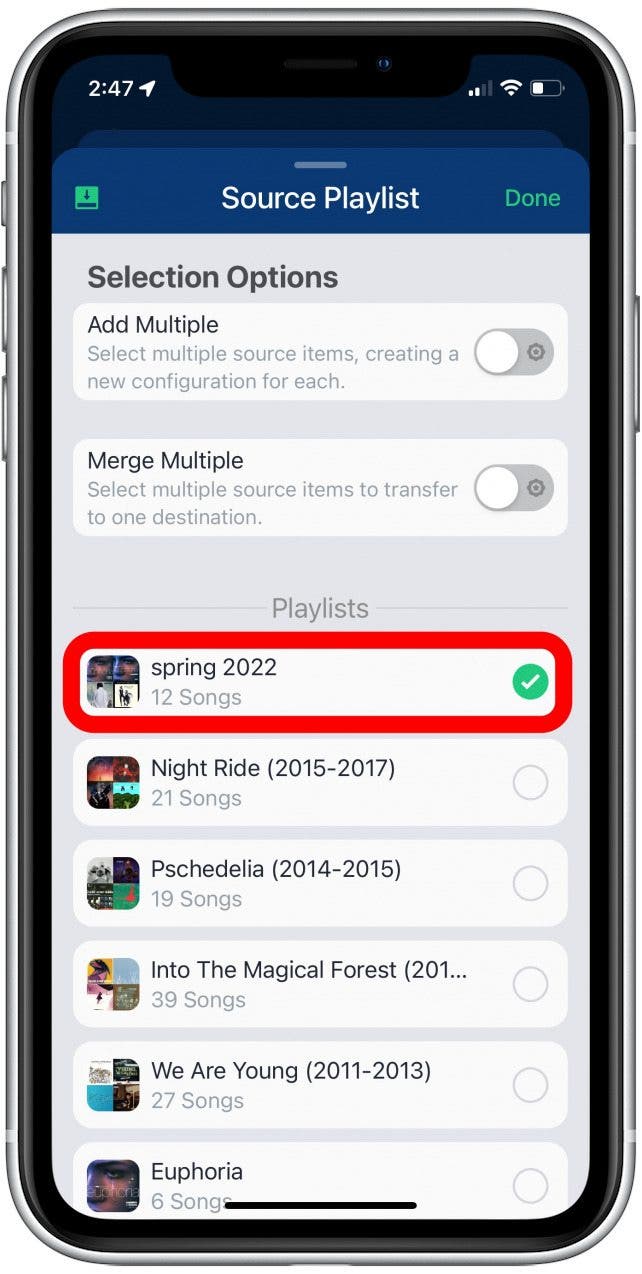 double check all songs are correct