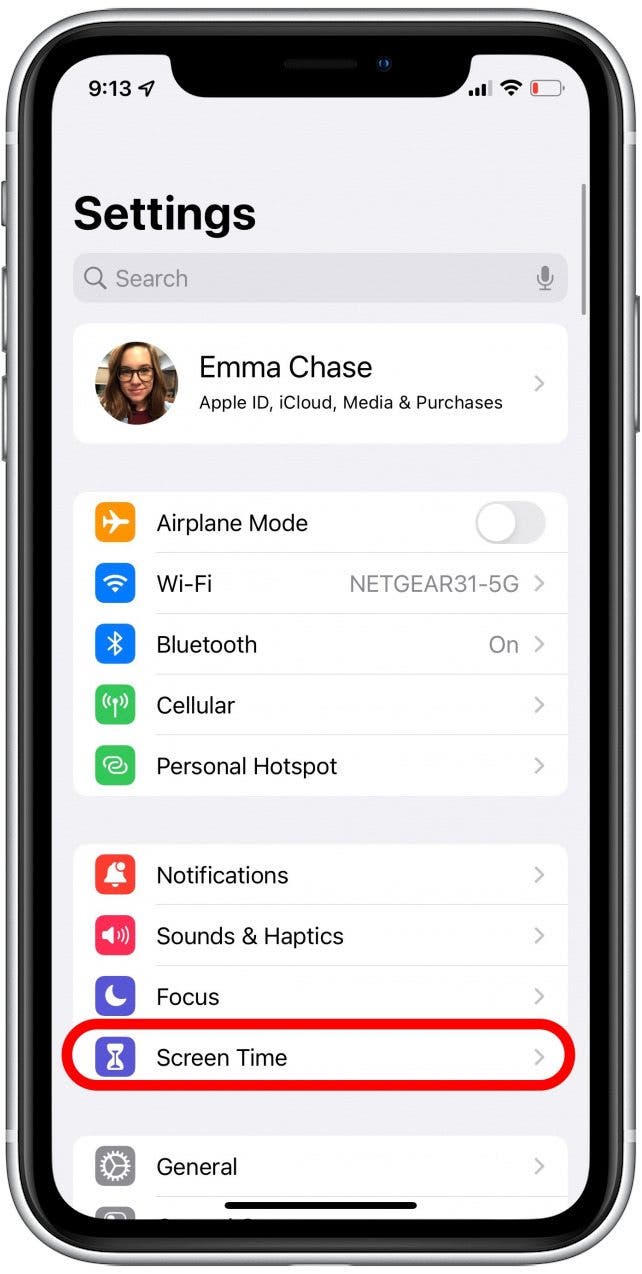 screen time for in app purchase options
