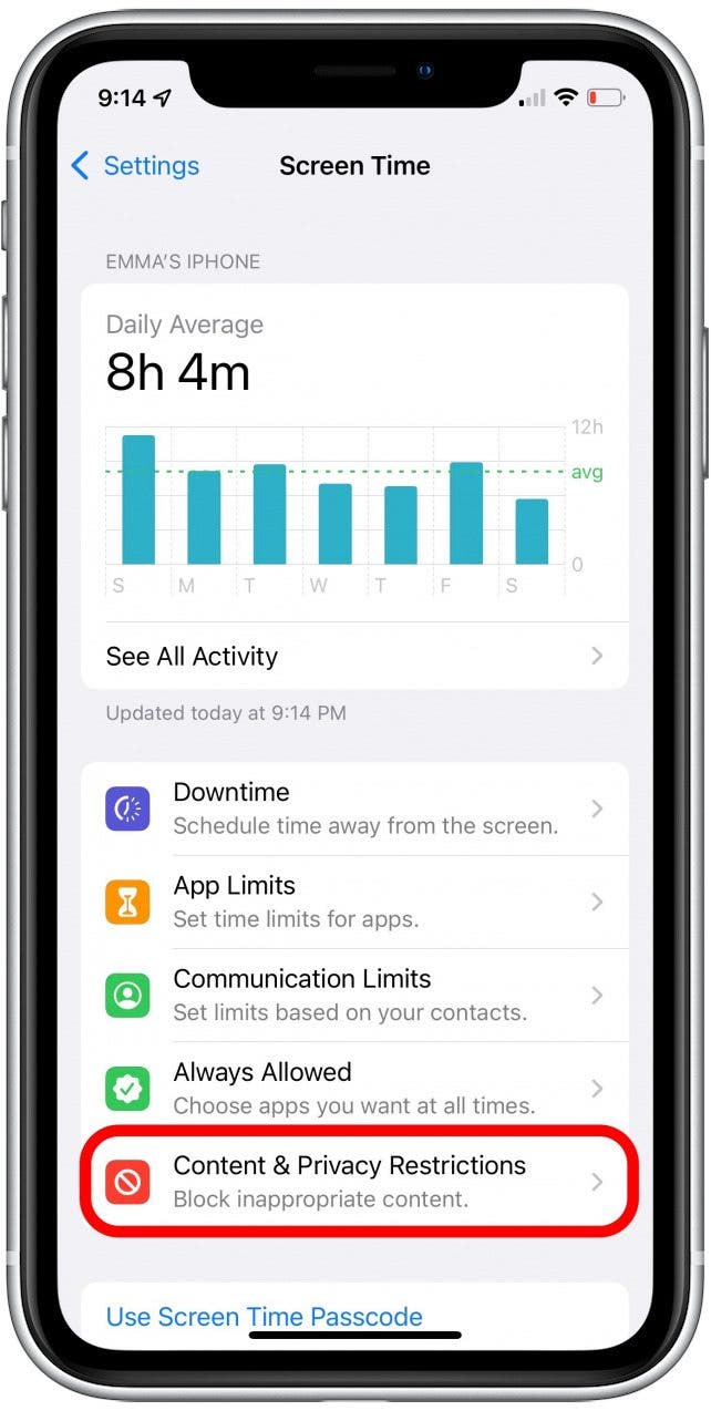 Content & privacy restrictions for in app purchases iphone