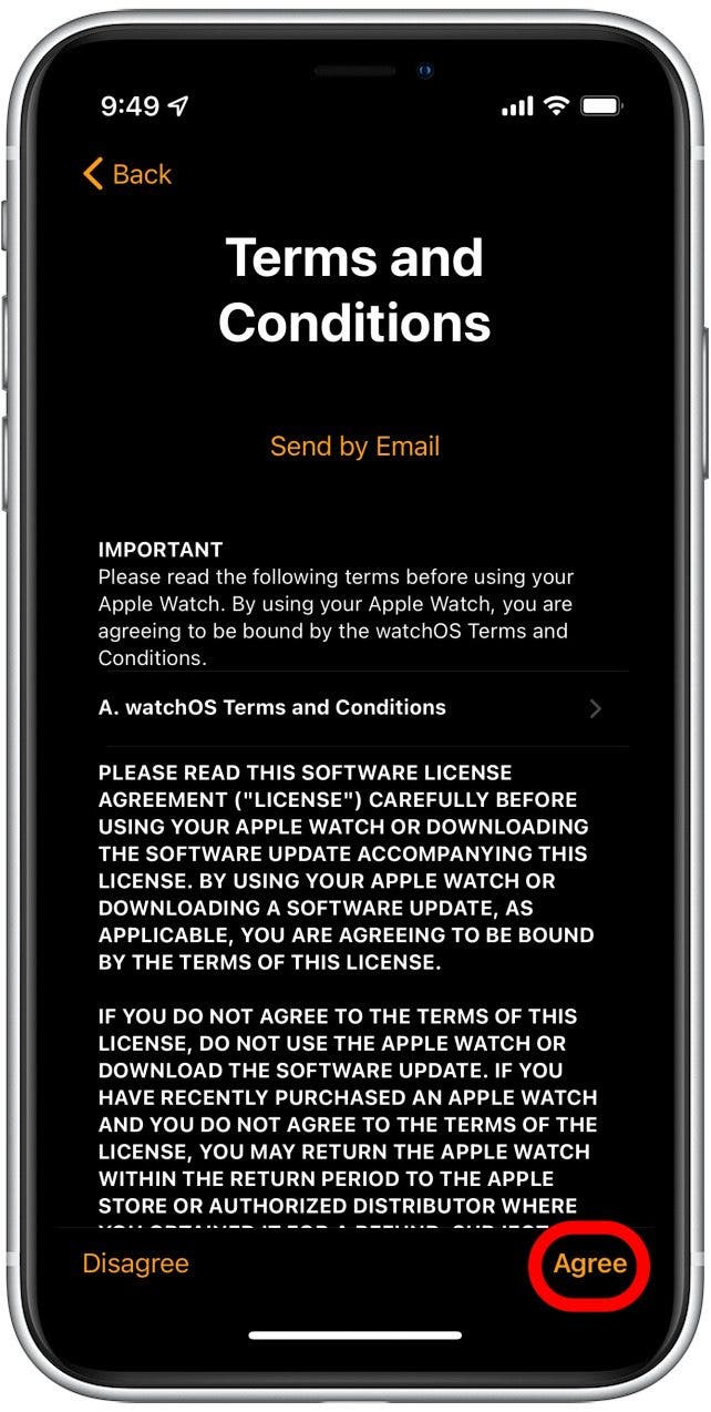 Apple watch not online sending data to iphone