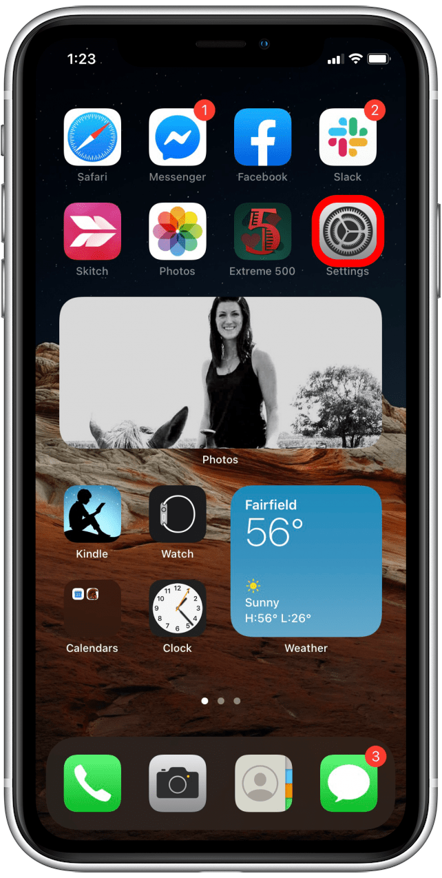 Open the Settings app